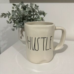 Rae Dunn “HUSTLE” Large‑Letter Mug • Artisan Collection • 16 oz